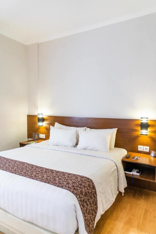 Une chambre de l'hôtel, hôtel Bleu et Blanc