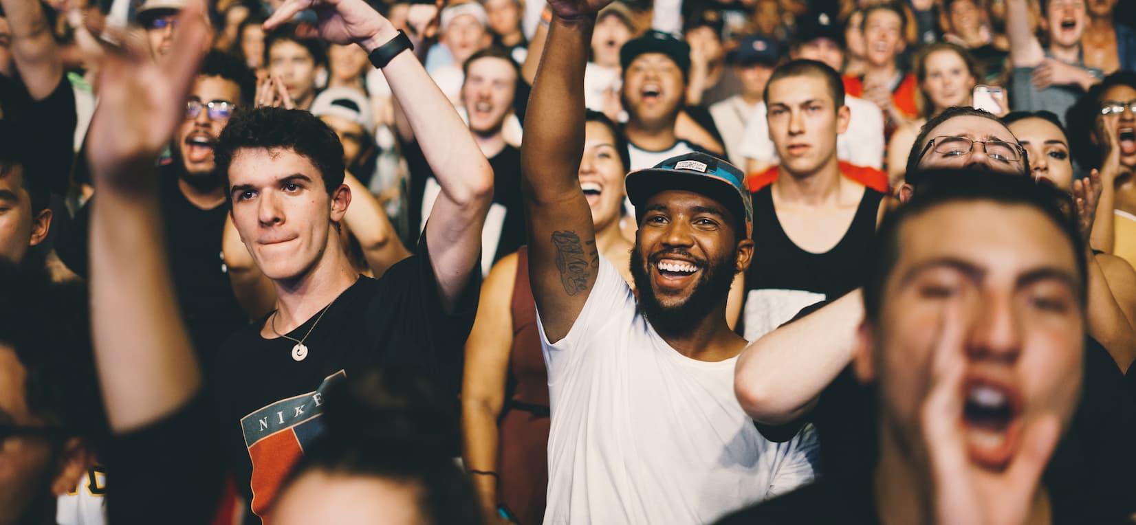 Public regardant un concert